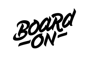 Snowboard recreation lettering poster design. Vector illustration.