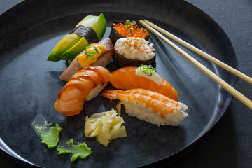 Ordering sushi for a night at home