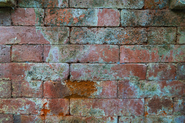 Old Red Brick Wall, texture, background