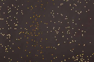 Star shaped confetti on black