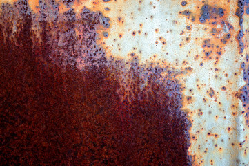 Dark and light rusty metal background
