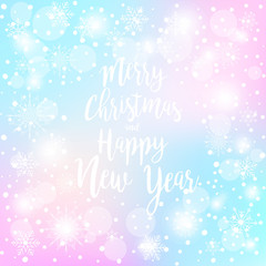 Vector Merry Christmas and New Year Greeting card