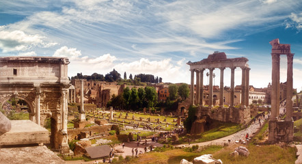 Naklejka na ściany i meble roman forum in rome italy