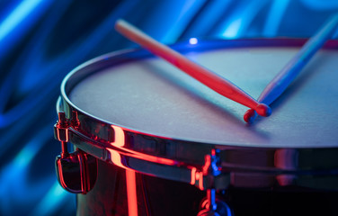 drum on abstract background