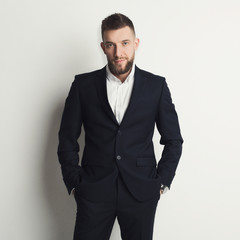 Successful young caucasian businessman