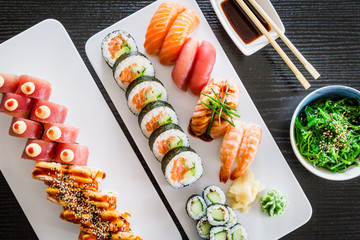 Ordering sushi for a night at home