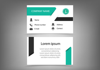 Business card, name card, front and back design, modern creative with infographic detail information simple template vector layout rectangle