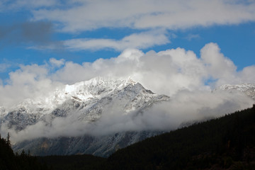 mountains in winter