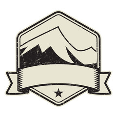 Mountain logo, stamp or symbol design