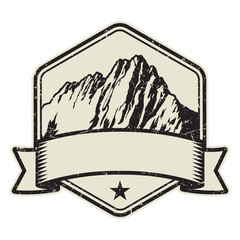 Mountain logo, stamp or symbol design