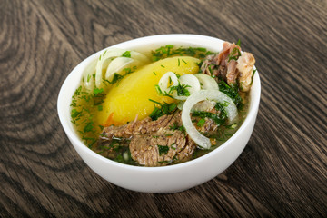 Caucasian meat soup - Hashlama