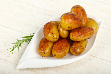 Young baked potato