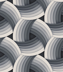 Fototapeta premium Seamless Geometric Pattern in Gray Tones. Circular Grid. EPS 10 Vector Background.