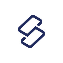 letter s simple lines geometric logo vector