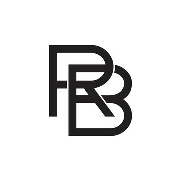 letters rb linked logo vector
