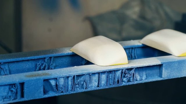 painting products in the shop