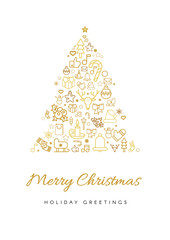 Merry Christmas greeting card template