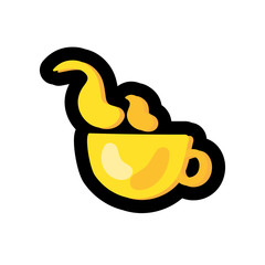 Cup flat color illustration