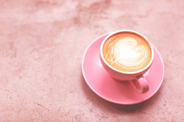 Cappuccino on a concrete surface