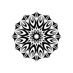 Beautiful mandala vector. Design black on white background. Design print for textile, wallpaper, banner, background. Set 1