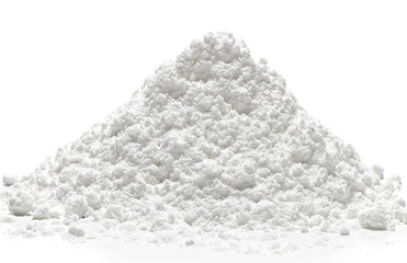 Icing, powdered, confectioners or caster sugar pile side view