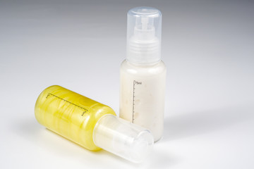 shampoo, body wash, toiletries bottle for travel