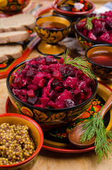 Traditional salad of boiled vegetables