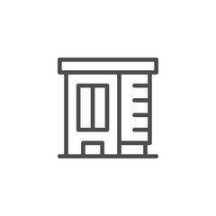 Apartment house line icon