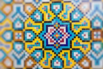 Oriental ornamnets in garden in Iran.