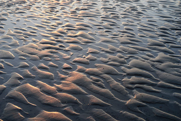 beach scene with sand ripples