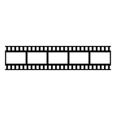 Photografic camera film vector black icon. Cinema filmstrip seamless design vector icon.