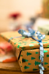 Christmas presents wrapped and decorated