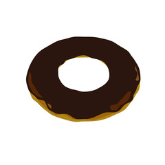 チョコレートドーナツのイラスト