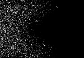 Snow on black background. White dots