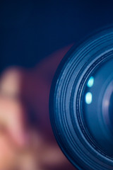 lens and glare on glass