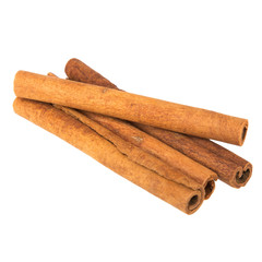 cinnamon sticks close  up isolate