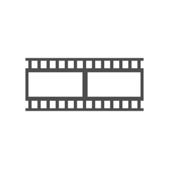 Black film strip tape vector template. Movie film photographic tape, seamless design.