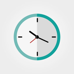 Clock flat icon on a white background
