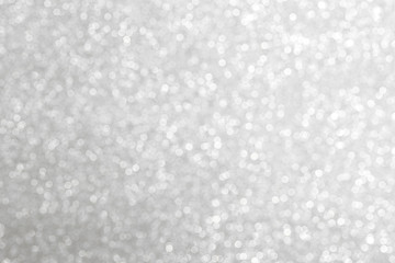 Silver glitter bokeh background