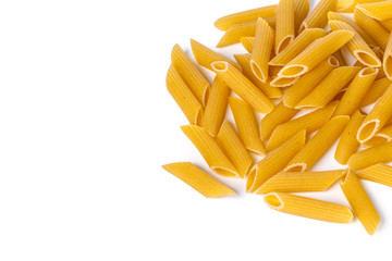 pasta on white background