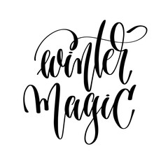 winter magic - hand lettering inscription text