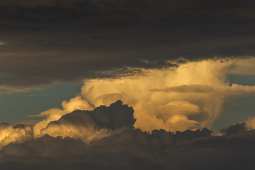 sky with clouds and sun