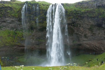 Seljalandsfoss falls in summer season view, Iceland