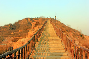 Fototapeta premium stairs and railing in a tourist attractions