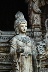 Holztempel, Sanctuary of truth, Naklua, Thailand