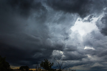 lightning in the sky