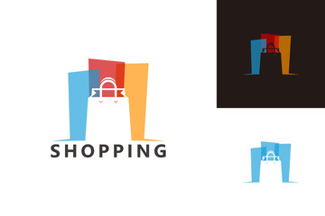 Shopping Logo Template Design Vector, Emblem, Design Concept, Creative Symbol, Icon