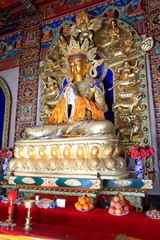 Fototapeta na wymiar Great day tathagata statue in the Five Pagoda Temple, Hohhot city, Inner Mongolia autonomous region, China