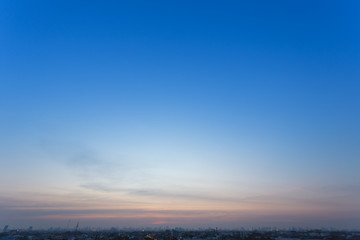 The twilight skyline of Bangkok, Thailand
