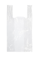 Plastic shopping bag (with clipping path) isolated on white background